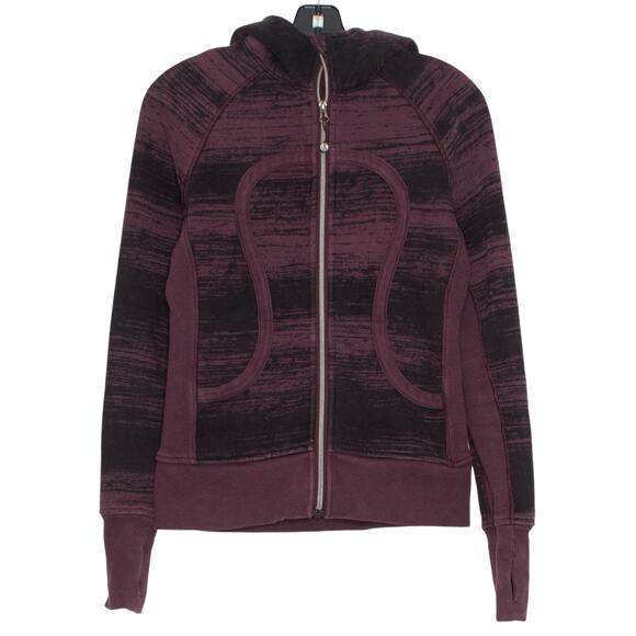 Lululemon Jacket Scuba Hoodie II Y2K Athleisure Yoga Zip RARE Righteous Stripe 6 - Picture 1 of 7